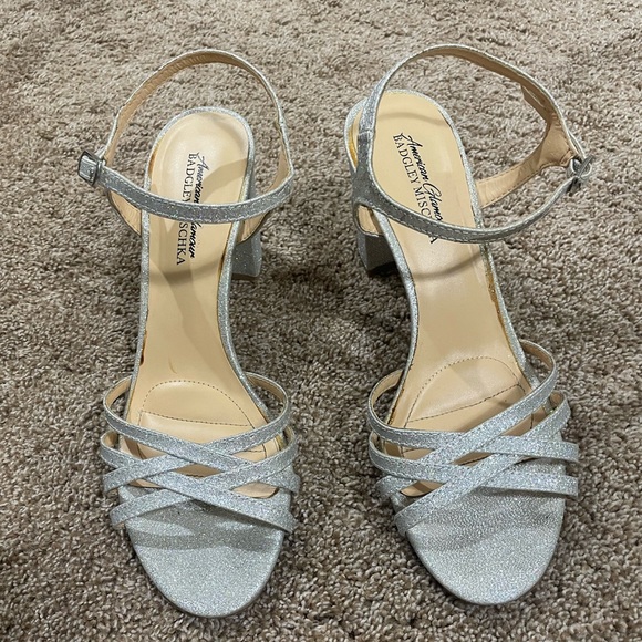 Badgley Mischka Shoes - Badgley Mischka Silver Strappy Heels